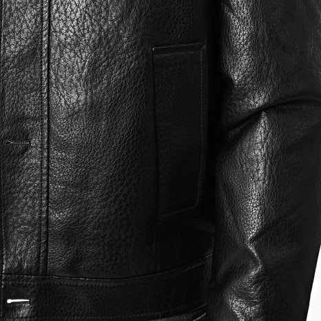 Uniplay - Chaqueta de Cuero Sintético 515 Negro