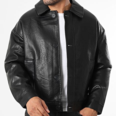Uniplay - Chaqueta de Cuero Sintético 515 Negro