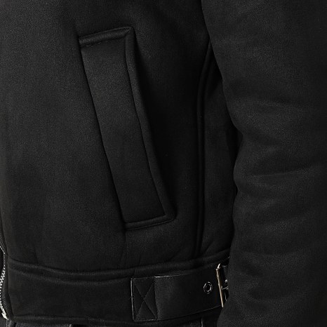 Uniplay - Chaqueta Con Cremallera Efecto Cuero 563 Negra