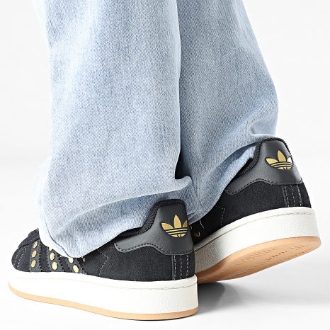 Adidas Originals - Zapatillas Mujer Campus 00s W JQ8334 Negro Carbono Dorado Metalizado