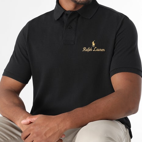 Polo Ralph Lauren - Polo de manga corta Logotipo Bordado Negro
