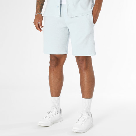 Classic Series - Ensemble Chemise Manches Courtes Et Short Texturé Eponge 0740 Sky