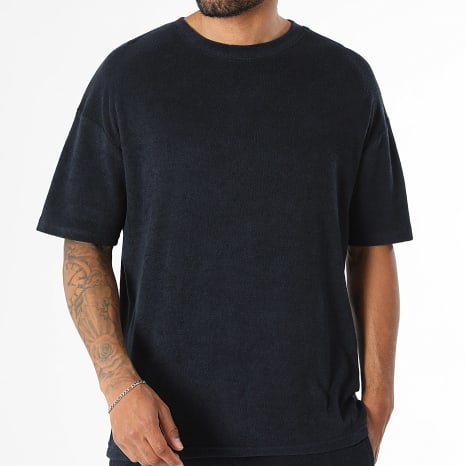 Classic Series - Ensemble Tee Shirt Et Short Texturé Eponge 0743 Navy