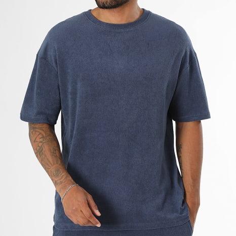Classic Series - Ensemble Tee Shirt Et Short Texturé Eponge 0744 Indigo