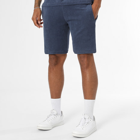 Classic Series - Ensemble Tee Shirt Et Short Texturé Eponge 0744 Indigo