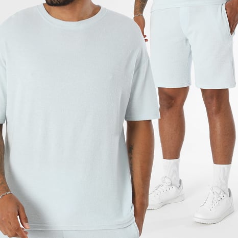 Classic Series - Ensemble Tee Shirt Et Short Texturé Eponge 0745 Sky