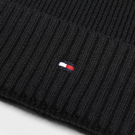 Tommy Hilfiger - Pack Gorro Y Guantes Flag 3806 Negro