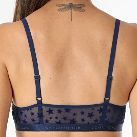 Tommy Hilfiger - Sujetador De Encaje Mujer Sin Aros Triángulo 6125 Azul Marino Tommy Hilfiger - Sujetador De Encaje Mujer Sin Aros Triángulo 6125 Azul Marino