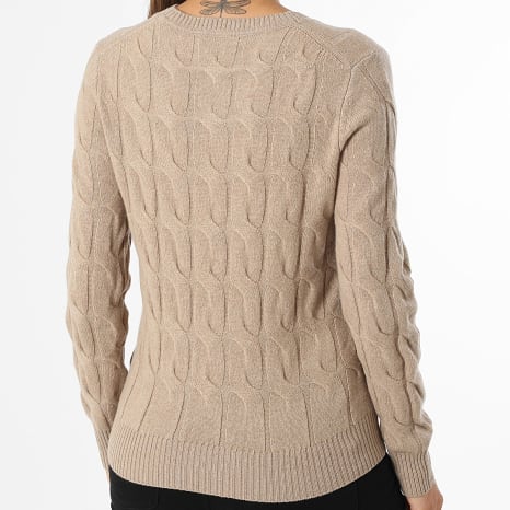 Tommy Hilfiger - Pull Femme Soft Wool Cable 3586 Beige