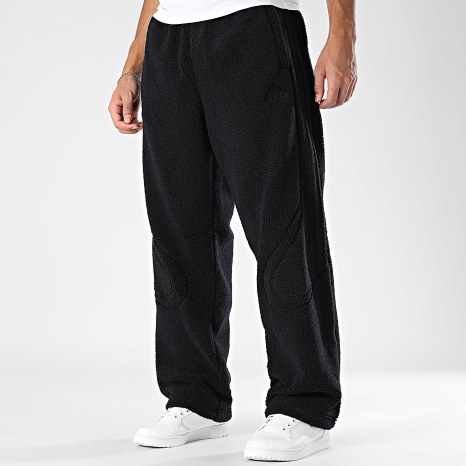 Adidas Performance - Pantalón chándal sherpa a bandas Borg KR7612 Negro