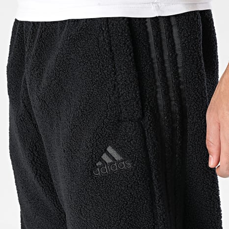 Adidas Performance - Pantalón chándal sherpa a bandas Borg KR7612 Negro