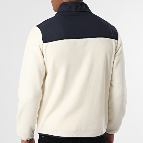 Frilivin - Chaqueta polar con cremallera N69 beige claro azul marino