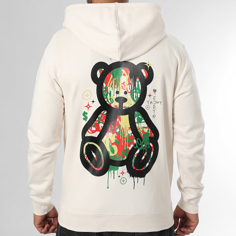 Teddy Yacht Club - Sudadera con capucha y cremallera Art Series Luxury Beige