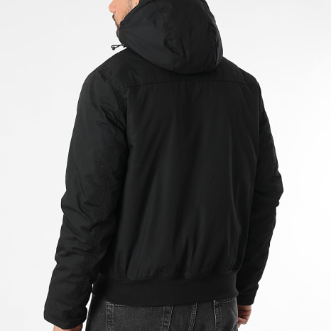 Schott NYC - Chaqueta con capucha con cremallera Bluster 2 Negro
