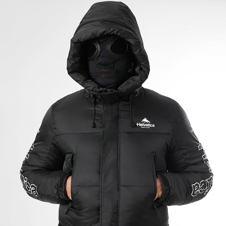 Helvetica - Himalaya Black Hooded Puffer Jacket