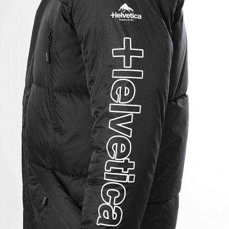 Helvetica - Himalaya Black Hooded Puffer Jacket