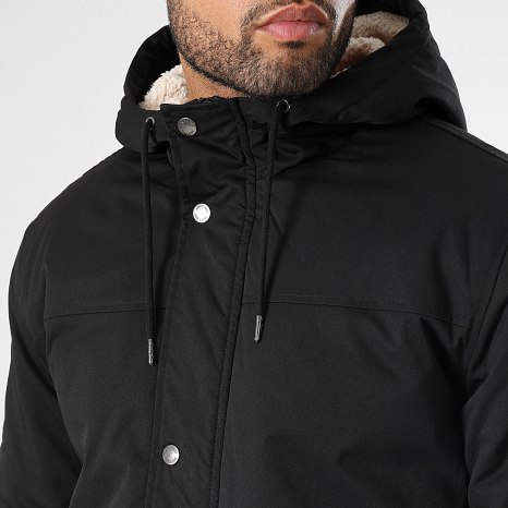 Only And Sons - Parka Capucha Larga Alexander Negro