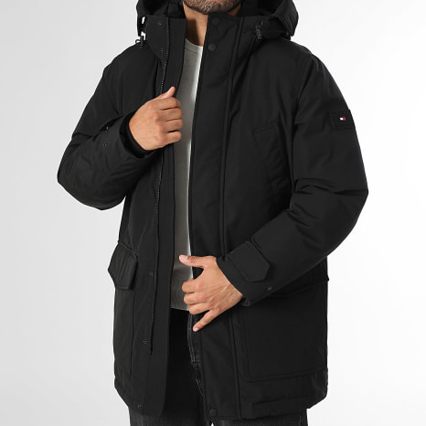 Tommy Hilfiger - Parka con capucha Rockie Down 0632 Negra