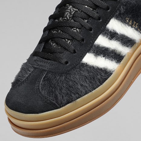 Adidas Originals - Zapatillas Mujer Gazelle Bold W JS3907 Core Black Cream White Gold Metallic