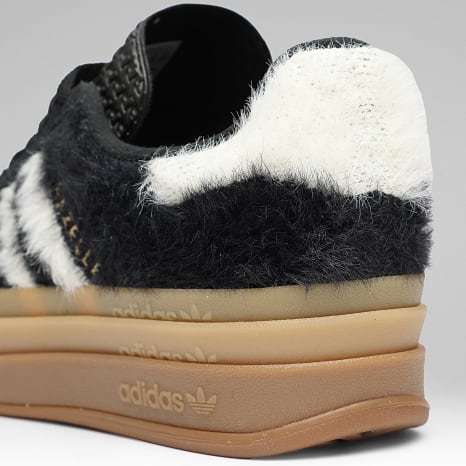 Adidas Originals - Zapatillas Mujer Gazelle Bold W JS3907 Core Black Cream White Gold Metallic