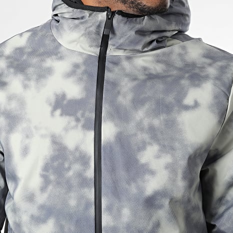 Fins de Séries - Parka con Capucha 12 Gris Antracita Verde Claro