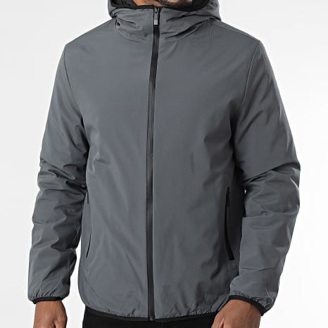 Classic Series - Parka con capucha 15 Gris Antracita