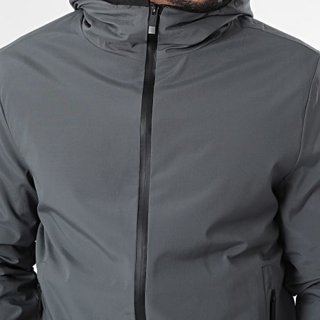 Classic Series - Parka con capucha 15 Gris Antracita