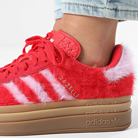 Adidas Originals - Baskets Femme Gazelle Bold W JS3905 Better Scarlet Bliss Lilac Gold Metallic