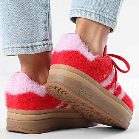 Adidas Originals - Baskets Femme Gazelle Bold W JS3905 Better Scarlet Bliss Lilac Gold Metallic