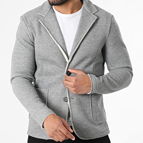 Frilivin - Chaqueta Blazer 203 Gris Jaspeado