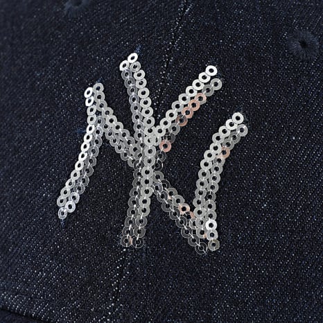 New Era - Gorra Mujer Lentejuelas 9Forty NY 60758945 Azul Brut Plateado