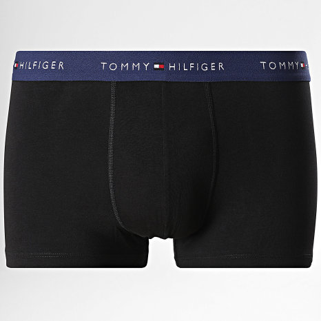 Tommy Hilfiger - Lot De 3 Boxers 2763 Noir Marron Bleu Clair Bleu Marine