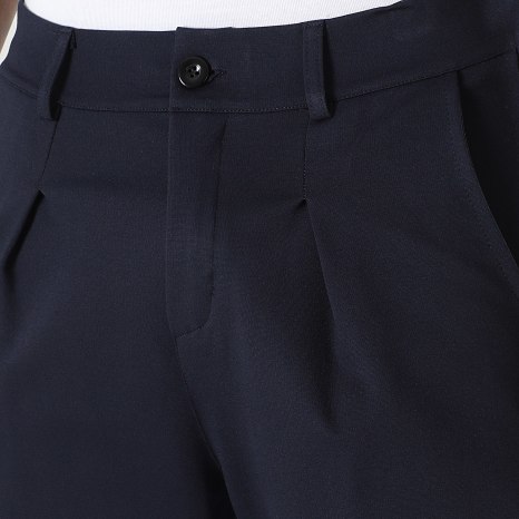 LBO - Pantalón Vestir Ancho Con Pliegues 2379 Azul Marino