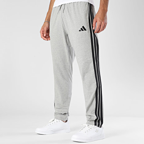 Adidas Performance - Pantalón Jogging A Bandas 3 Stripes JE6428 Gris Jaspeado Negro