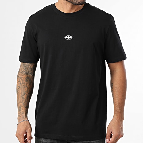 Batman - Camiseta oversize Patch Black And White Batman Front Center negro
