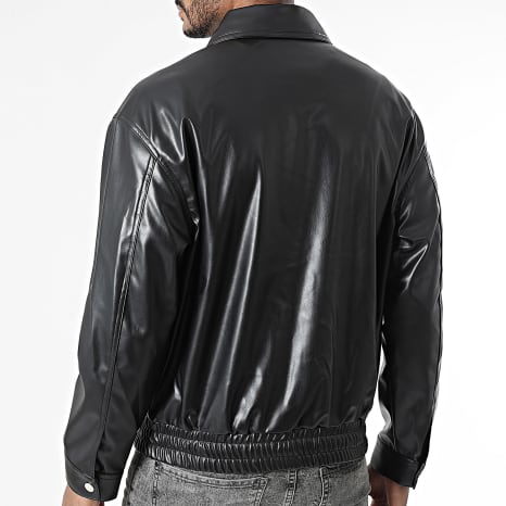 Ikao - Chaqueta con cierre zippé efecto piel 722 Negro