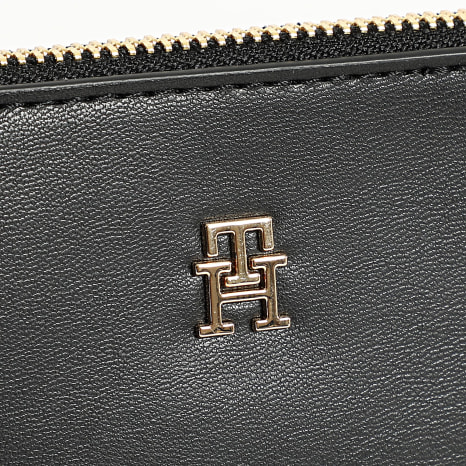 Tommy Hilfiger - Bolso De Mano Mujer Icon Chain Shoulder Pouch 8298 Negro Dorado