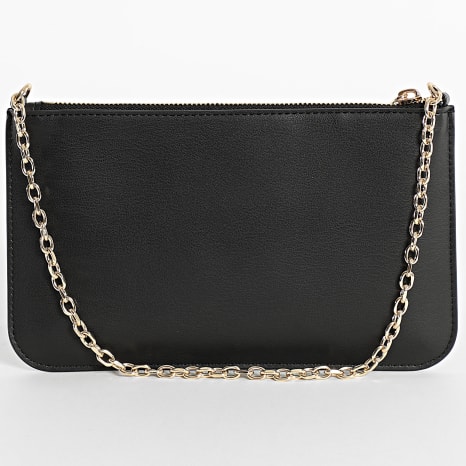 Tommy Hilfiger - Bolso De Mano Mujer Icon Chain Shoulder Pouch 8298 Negro Dorado