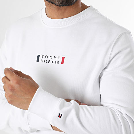 Tommy Hilfiger - Sweat Crewneck Brand Love 1428 Blanc