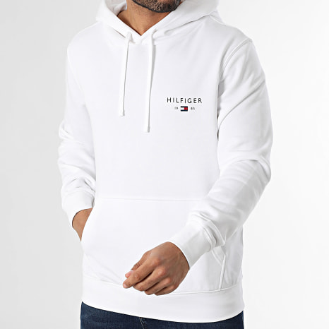 Tommy Hilfiger - Sweat Capuche Brand Love Small Hilfiger 1429 Blanc