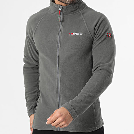 Geographical Norway - Fleece Jack Met Rits Tug Antraciet Grijs