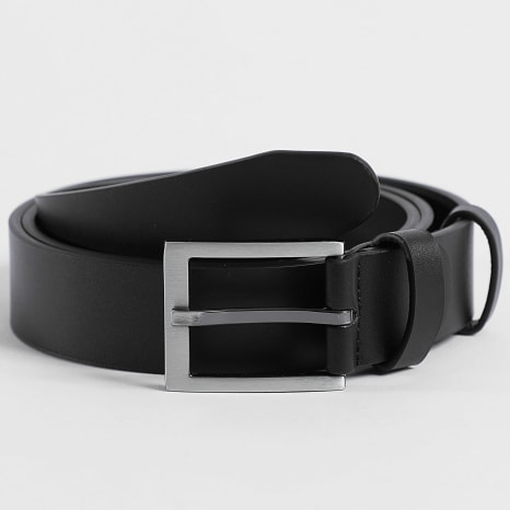 LBO - Cinturón 0003 Negro Plateado