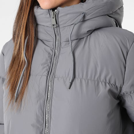 Classic Series - Plumífero Largo Capucha Mujer 556 Gris