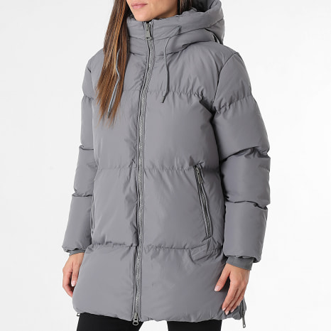Classic Series - Plumífero Largo Capucha Mujer 556 Gris