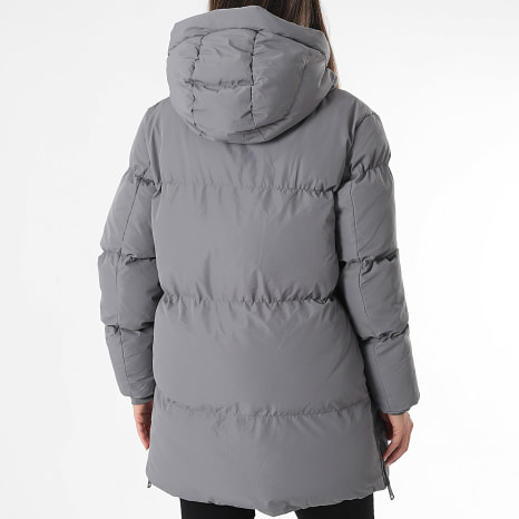 Classic Series - Plumífero Largo Capucha Mujer 556 Gris