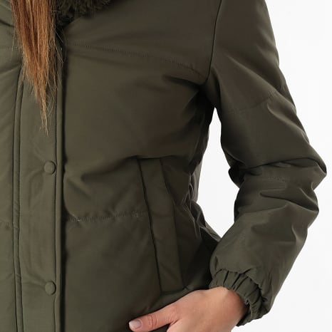 Classic Series - Piumino con cappuccio Donna 073 Verde Kaki