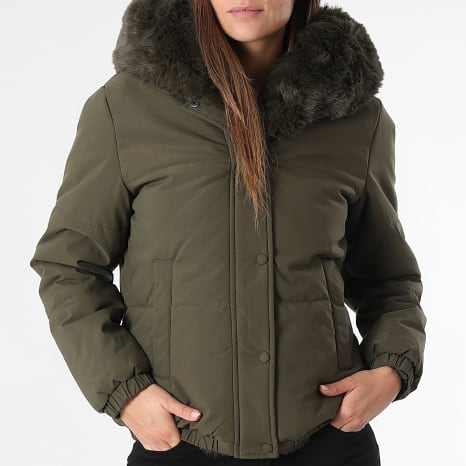 Classic Series - Piumino con cappuccio Donna 073 Verde Kaki