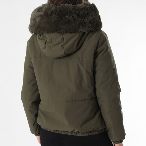Classic Series - Piumino con cappuccio Donna 073 Verde Kaki