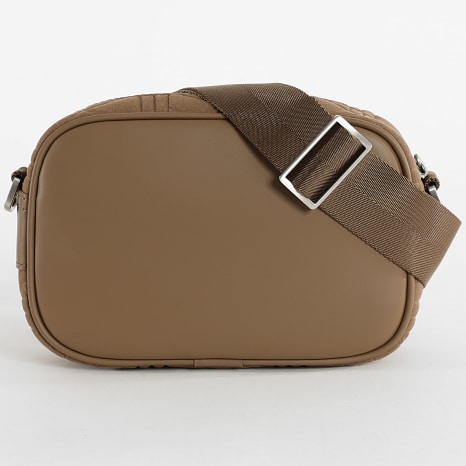 Lacoste - Bolso The Blend Logo Cocodrilo Metal Marrón Claro