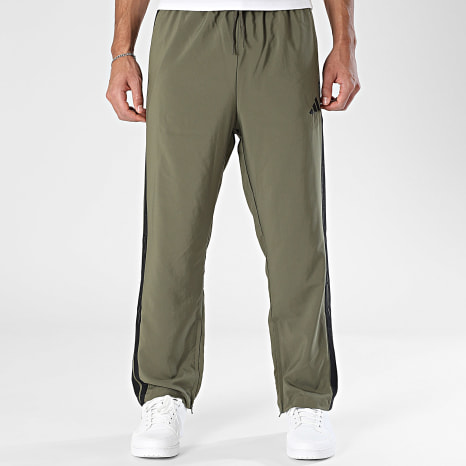 Adidas Performance - Pantalón Jogging A Bandes Stanford 3 Stripes JE6401 Verde Caqui Negro